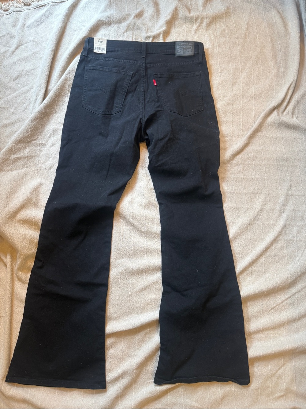 Levi's 726 High Rise Flare Jeans Women's Size 31x32 Black Stretch Lot 700 NWT